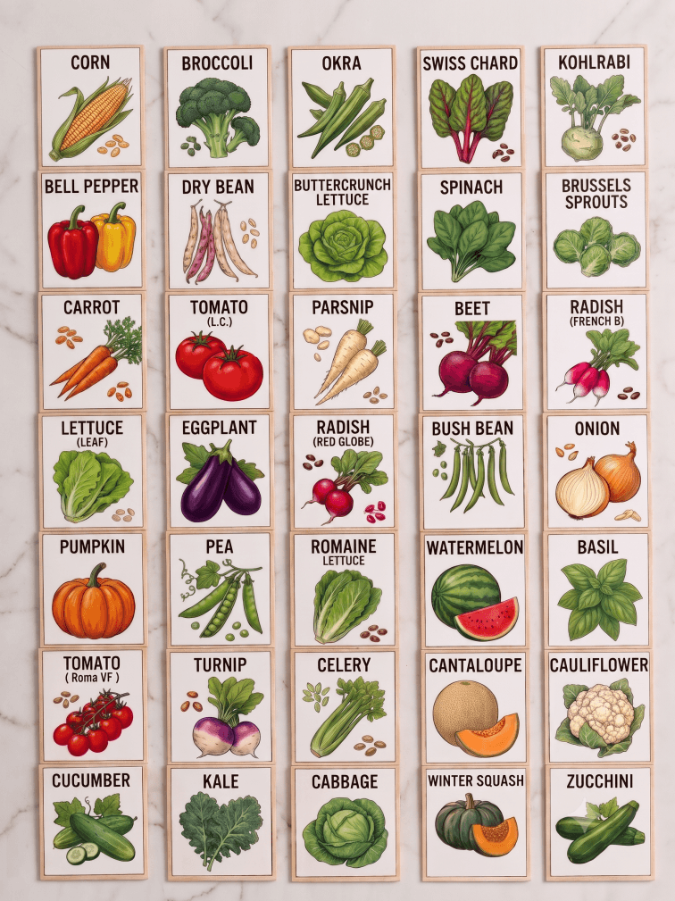 35 Premium Vegetable Seed Variety Pack