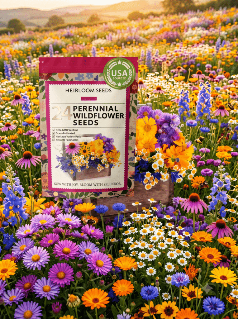 Butterfly and Hummingbird Flower Seed Mix - 24-Variety Blend 1