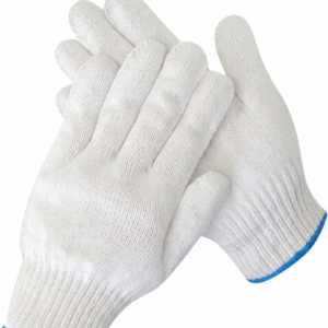 White cotton polyester knittedsafety gloves,suitable for gardening,warehouse,cooking work
