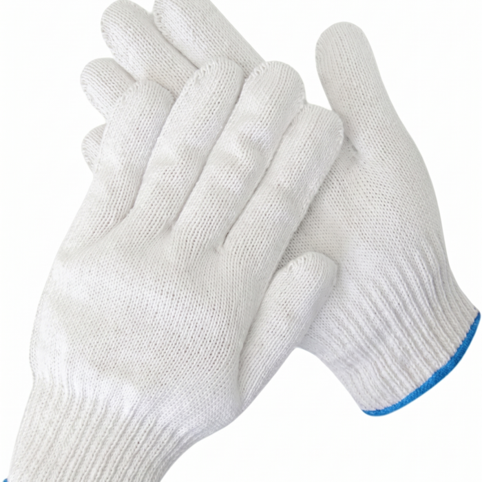 Gemini_Generated_Image_rhwaddrhwaddrhwa White cotton polyester knittedsafety gloves,suitable for gardening,warehouse,cooking work